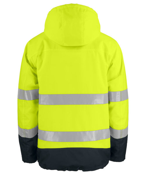 Projob Prio PROJOB Prio imperméable de signalisation doublé pour hommes - jaune/noir
