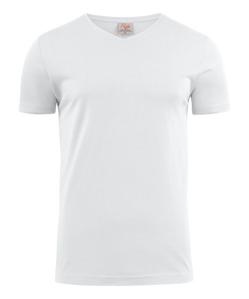 Printer Active Wear  PRINTER T-shirt épais à col en V blanc / pour hommes