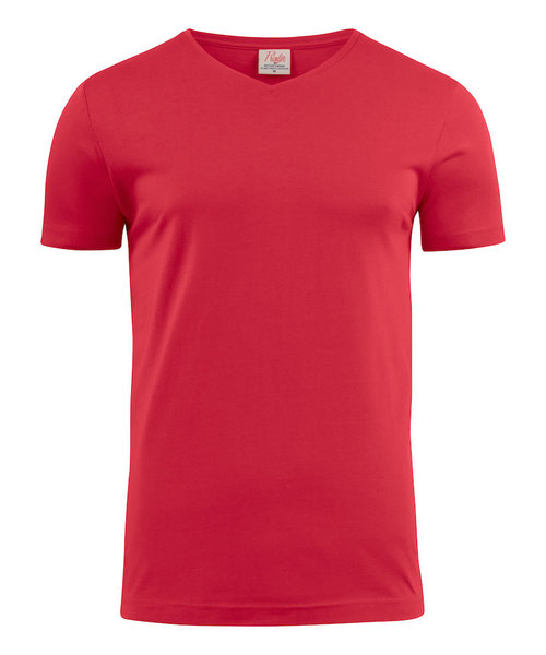 Printer Active Wear  PRINTER T-shirt épais à col en V rouge pour hommes