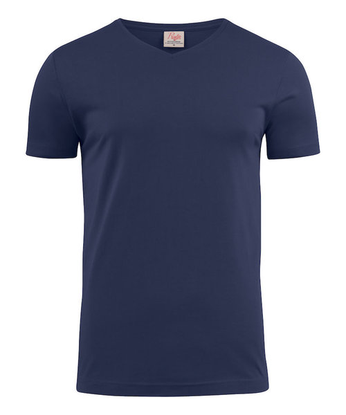 Printer Active Wear  T-shirt épais à col en V marine pour hommes