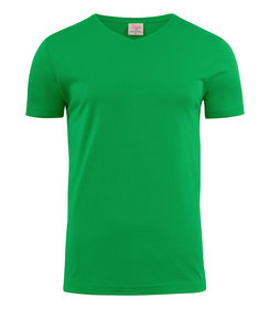 PRINTER T-shirt épais à col en V vert frais