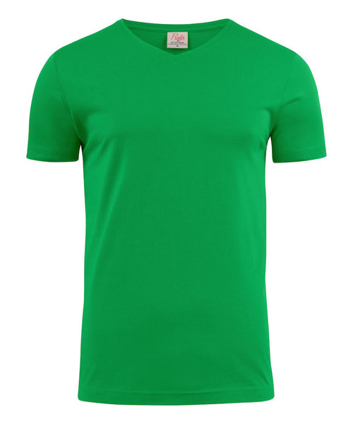 Printer Active Wear  T-shirt épais à col en V vert frais pour hommes