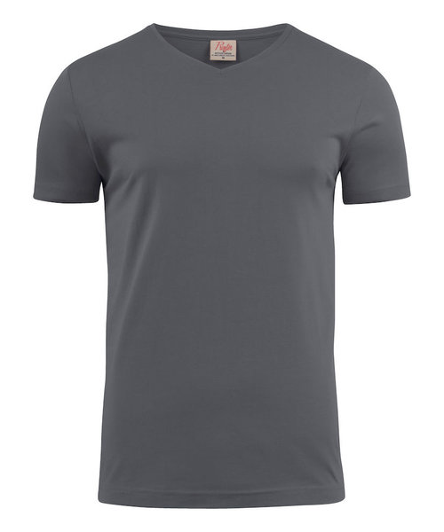 Printer Active Wear  PRINTER T-shirt épais à col en V gris acier / pour hommes