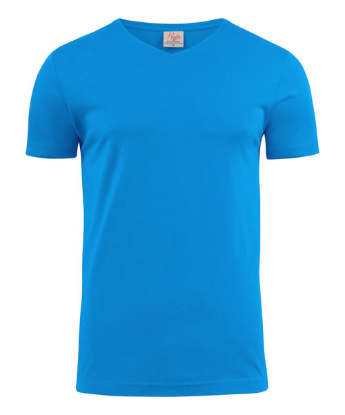 Printer Active Wear  T-shirt épais à col en V bleu océan pour hommes