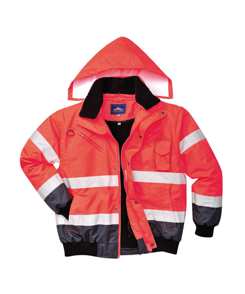 Portwest PORTWEST Hi-Vis Contrast Bomberjack rood/marine