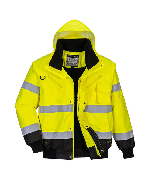 Portwest PORTWEST Hi-Vis Contrast Bomberjack geel/zwart