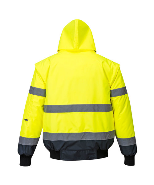 Portwest PORTWEST Veste bomber haute visibilité contrastée jaune/marine