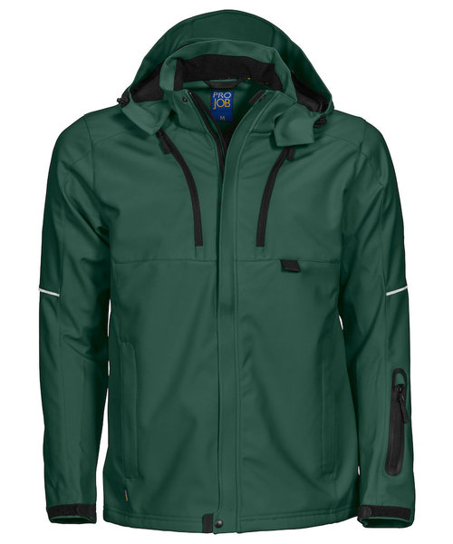 Projob Swedish Workwear Veste PROJOB Softshell vert forêt / pour hommes