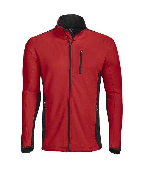 Projob Swedish Workwear PROJOB Sweat-shirt à fermeture éclair longue rouge pour hommes