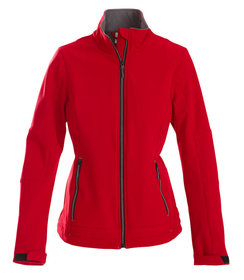 PRINTER Essentials softshell jacket trial dames rood