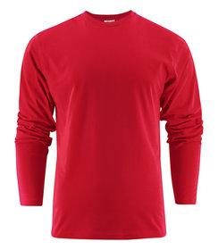 PRINTER Essentials heavy t-shirt long sleeves rood