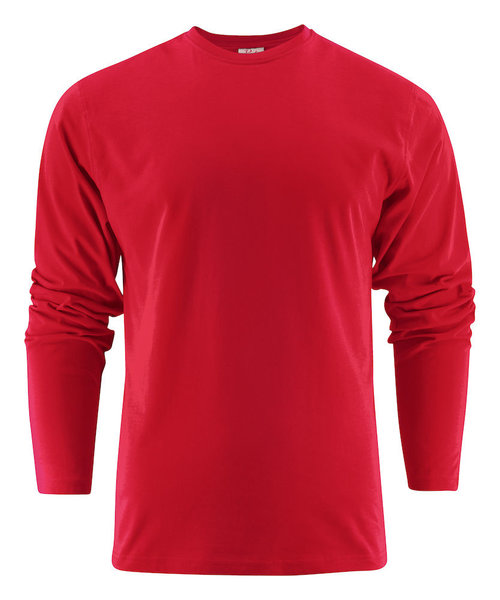 Printer Essentials PRINTER Essentials T-shirt épais à manches longues rouge pour hommes