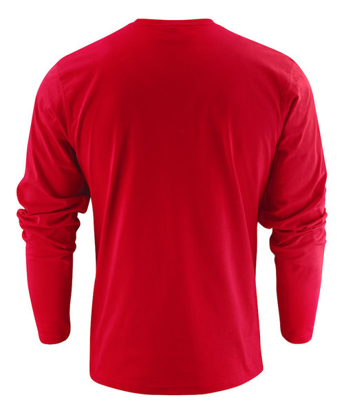 Printer Essentials PRINTER Essentials T-shirt épais à manches longues rouge pour hommes