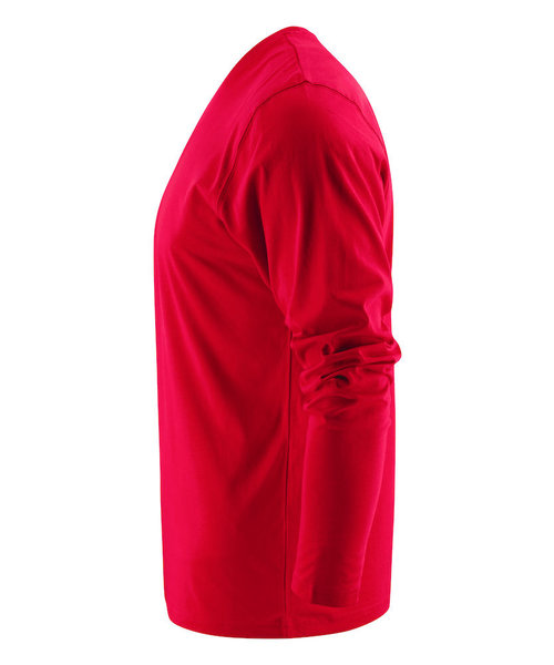 Printer Essentials PRINTER Essentials T-shirt épais à manches longues rouge pour hommes