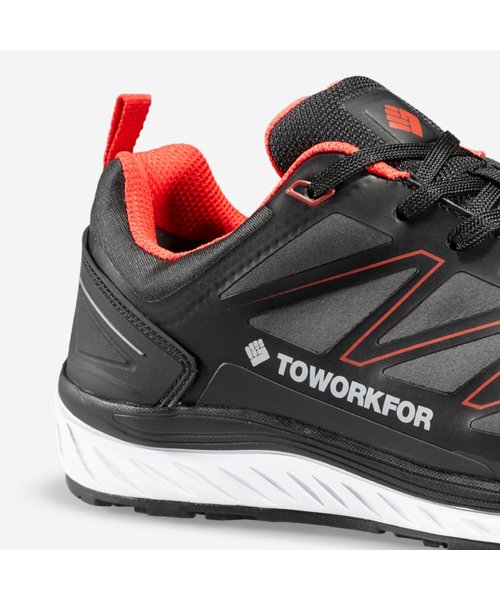 ToWorkFor WORK OUT Warm Up Red S3 SRC ESD low schoen