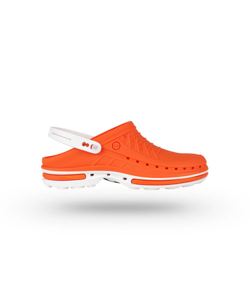 WOCK CLOG 05 blanc/orange, Steri-tech (sabot médical)