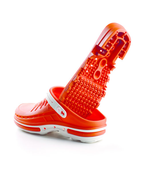 WOCK CLOG 05 blanc/orange, Steri-tech (sabot médical)