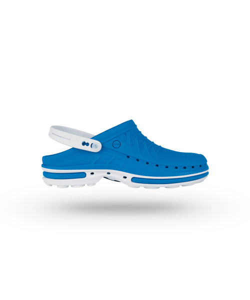 WOCK CLOG 07 blanc/bleu moyen, Steri-tech (sabot médical)