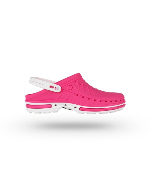WOCK CLOG 09 blanc/fuchsia, Steri-tech (sabot médical)