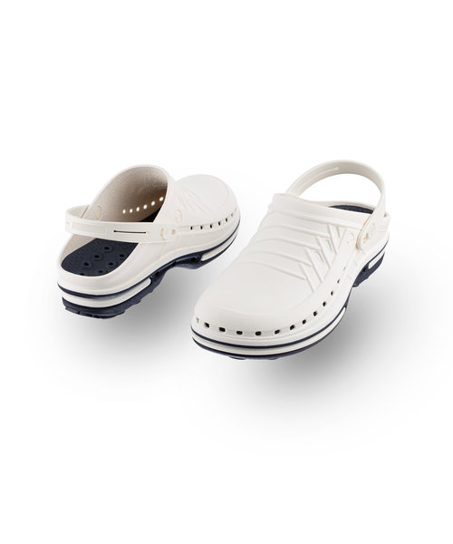 WOCK CLOG 13 bleu marine/blanc, Steri-tech (sabot médical)