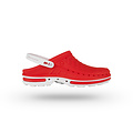 WOCK CLOG 17 blanc/rouge, Steri-tech (sabot médical)
