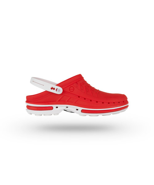 WOCK CLOG 17 blanc/rouge, Steri-tech (sabot médical)