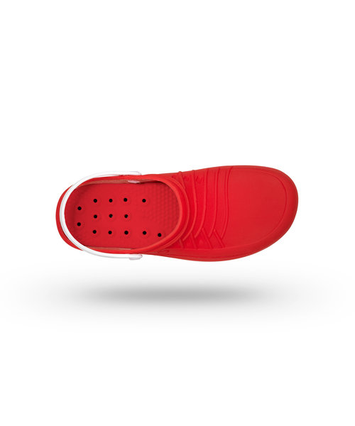 WOCK CLOG 17 blanc/rouge, Steri-tech (sabot médical)