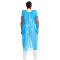 HygoStar Tablier jetable en LDPE pour le corps entier, 30 my/bleu