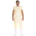 HygoStar Tablier jetable en LDPE pour le corps entier, 30 my/jaune
