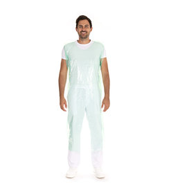 Tablier jetable en LDPE pour le corps entier, 30 my/vert