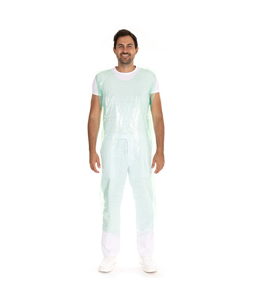 HygoStar Tablier jetable en LDPE pour le corps entier, 30 my/vert