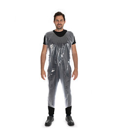Tablier jetable en LDPE pour le corps entier, 30 my/transparent