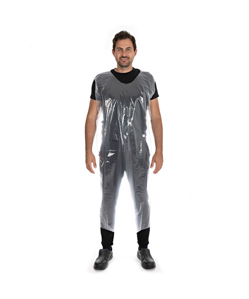 HygoStar Tablier jetable en LDPE intégral 30 my/ transparent