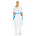HygoStar Tablier jetable en LDPE en rouleau 16 my/ bleu
