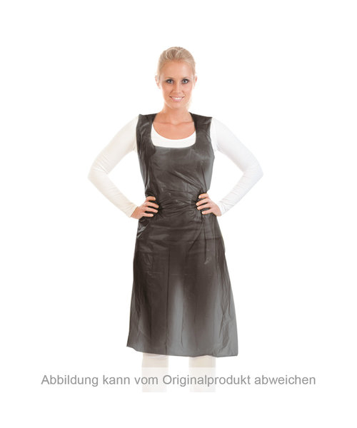 HygoStar Tablier jetable en LDPE en rouleau 16 my/ noir