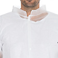 HygoNorm Veste visiteur PP Light avec col et boutons-pression / blanche