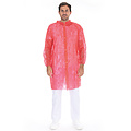 HygoNorm Veste visiteur PP Light avec col et boutons-pression / rouge