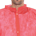 HygoNorm Veste visiteur PP Light avec col et boutons-pression / rouge
