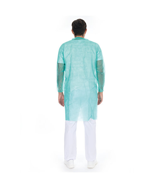 HygoNorm Veste visiteur PP Light avec col et boutons-pression / verte