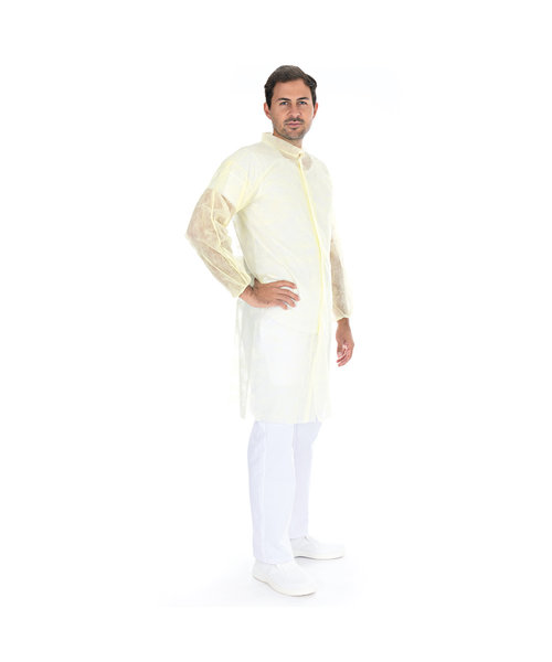 HygoNorm Veste visiteur PP Light avec col et boutons-pression / jaune