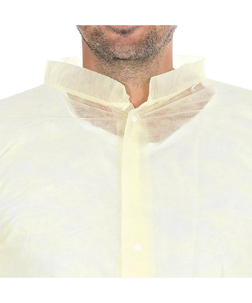 HygoNorm Veste visiteur PP Light avec col et boutons-pression / jaune