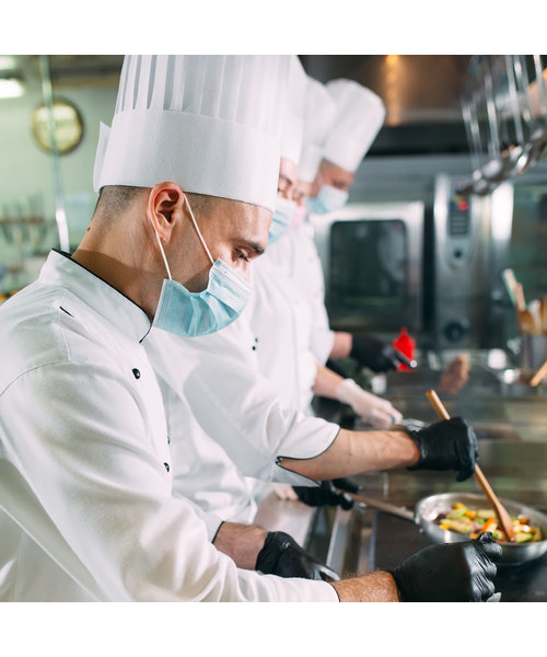 HygoStar Masque buccal de type II (BFE > 98 %), 3 couches PP/bleu