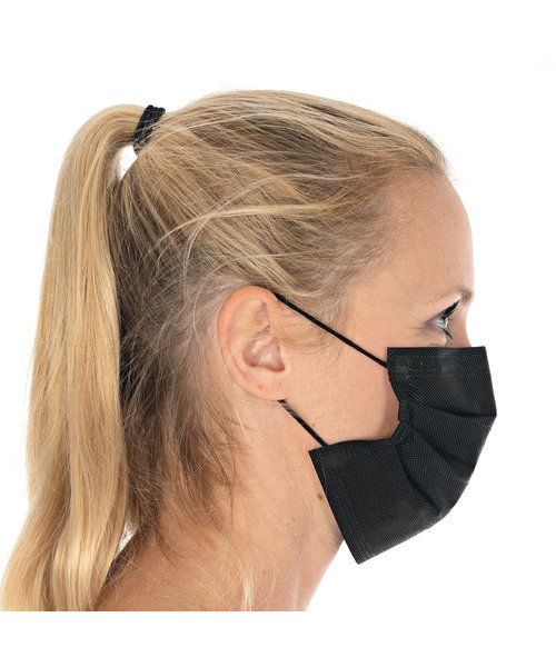 HygoStar Masque buccal de type II (BFE > 98 %), 3 couches PP/ noir