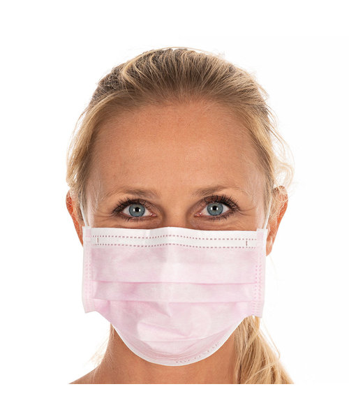 HygoStar Masque buccal de type II (BFE > 98 %), 3 couches PP/rose