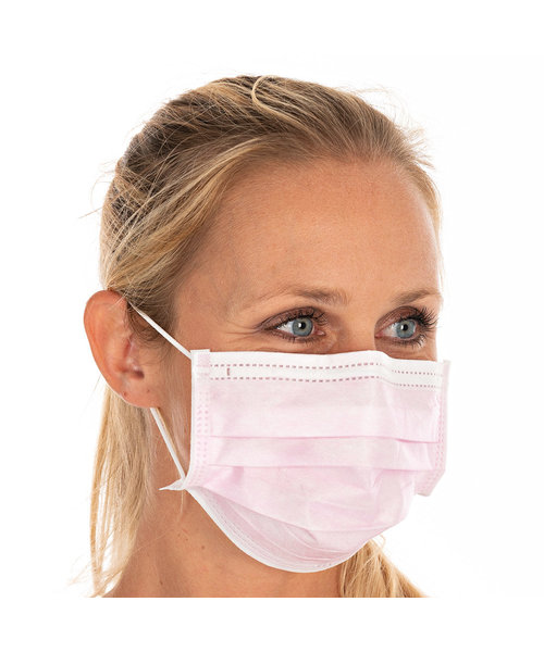 HygoStar Masque buccal de type II (BFE > 98 %), 3 couches PP/rose