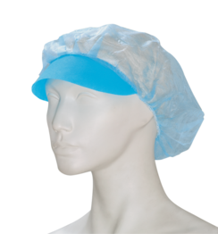 EFFICIENT non-woven haarmuts met klep (baret) 50 cm blauw