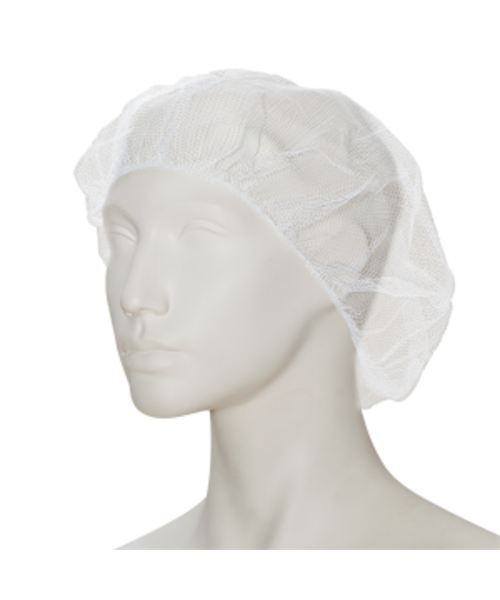 Care & Serve Bonnet en nylon PREMIUM (béret) blanc