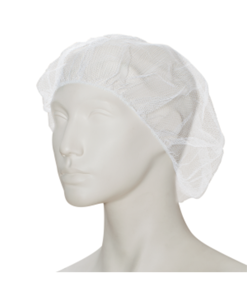 Care & Serve PREMIUM nylon haarmuts (baret) wit