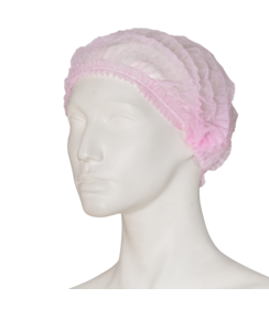 EFFICIENT non-woven 'clip cap' haarmuts roze