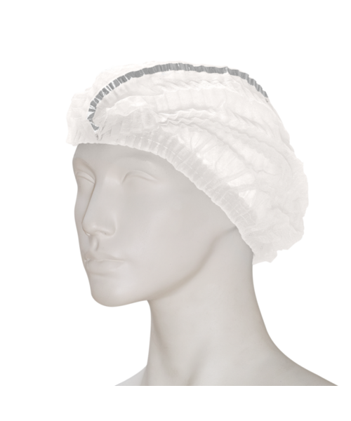 Care & Serve Bonnet capillaire en non-tissé « clip cap » blanc, détectable et efficace